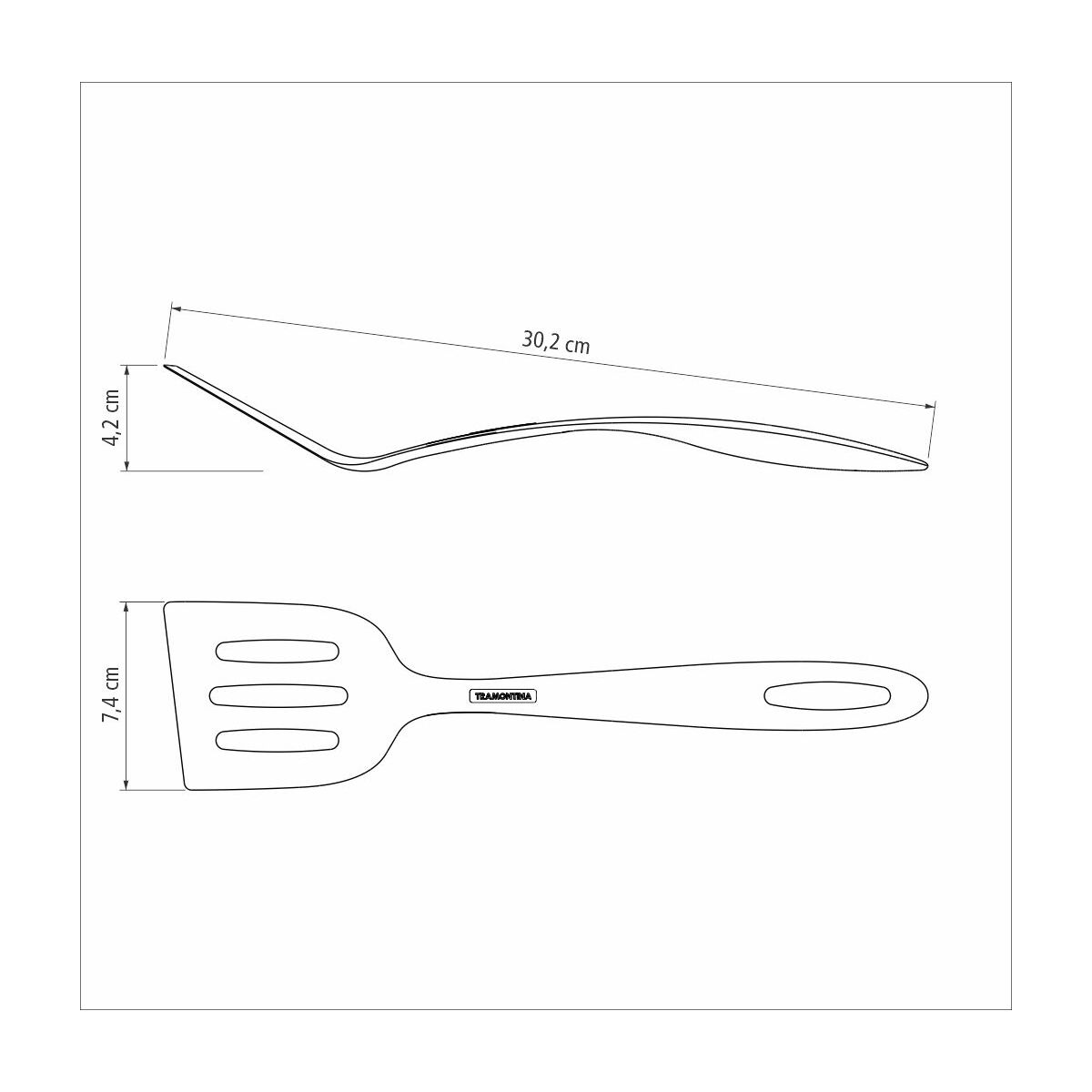 Tramontina Ability red nylon spatula